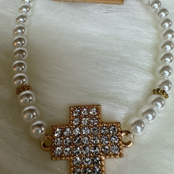 PEARL AND CRYSTAL BEADED EXPANDABLE BRACELET - Picture 15 of 17